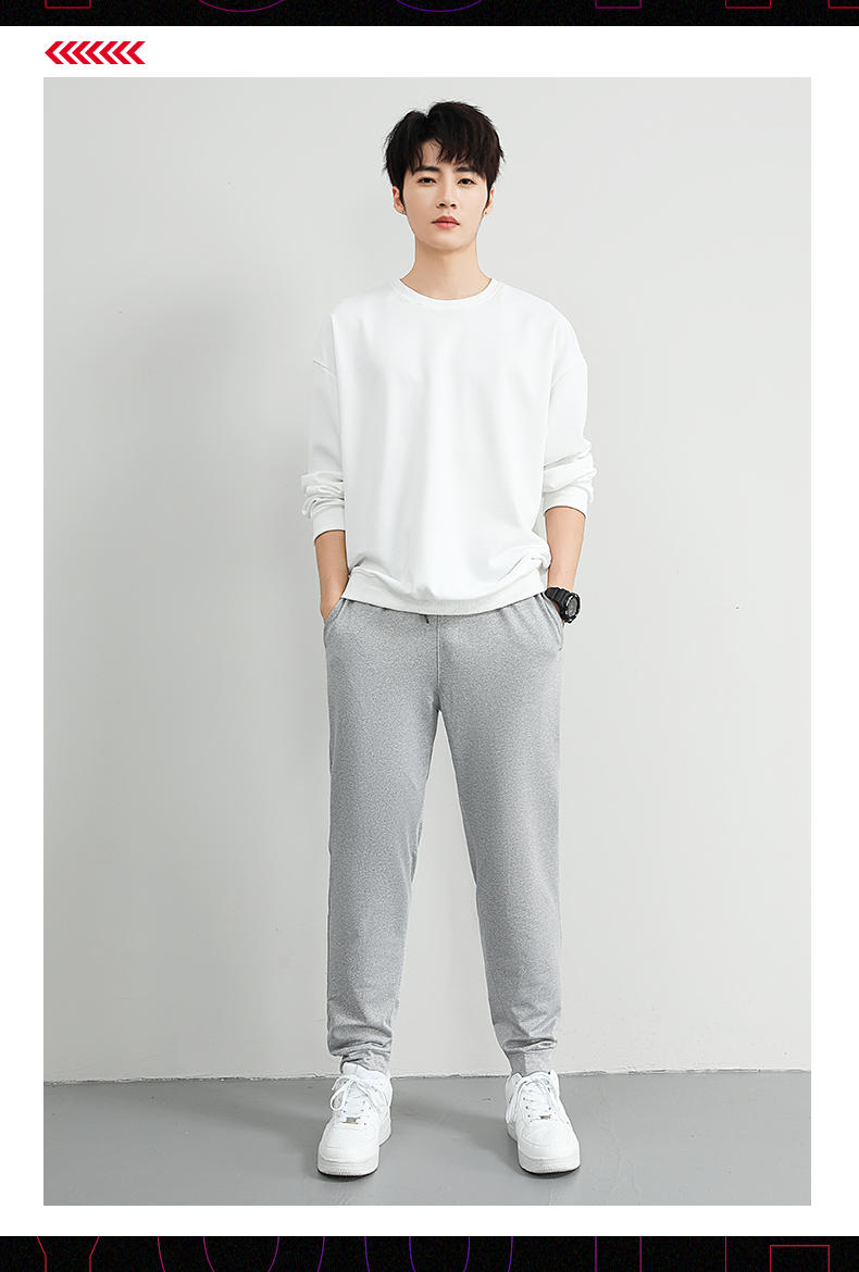 C832 Sports casual multifunctional cuffed trousers