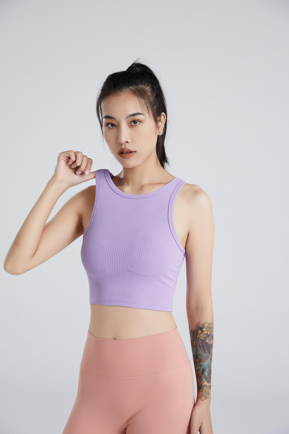 2107 Yoga Sports Vest Single Top (without bra)