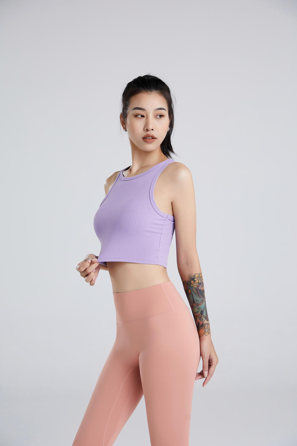 2107 Yoga Sports Vest Single Top (without bra)