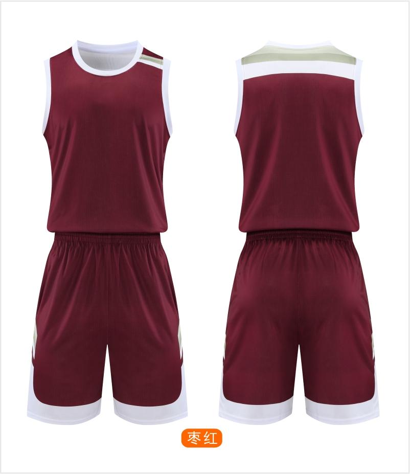 252# American basketball uniform with full body printing and double pockets