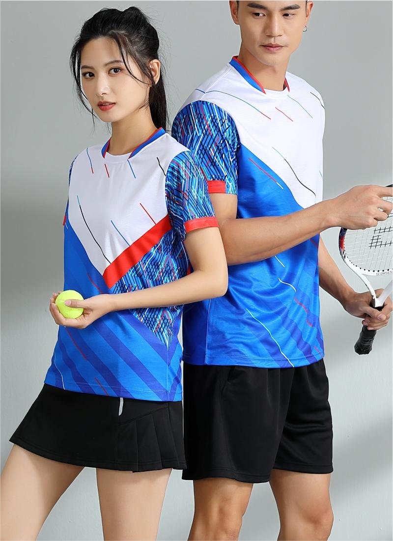 7509A men table tennis, badminton and volleyball tops, 7509B women and children clothing