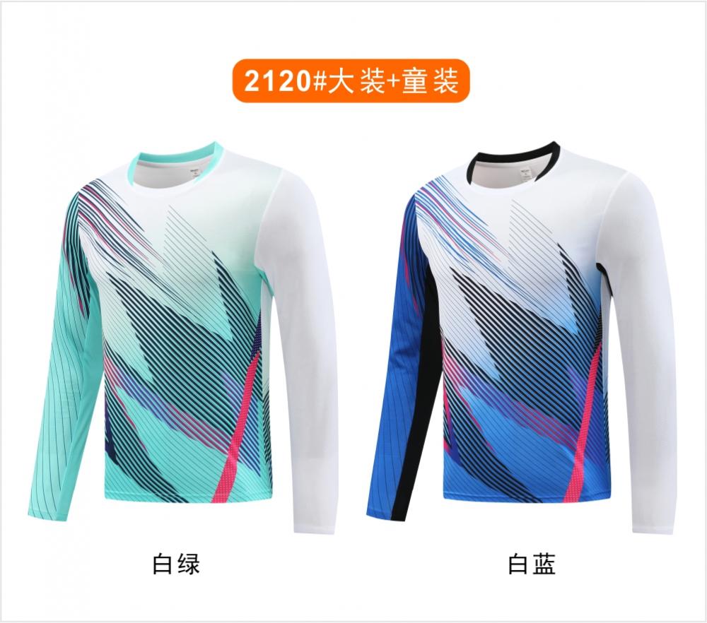 2120# Table tennis badminton volleyball long sleeve single shirt