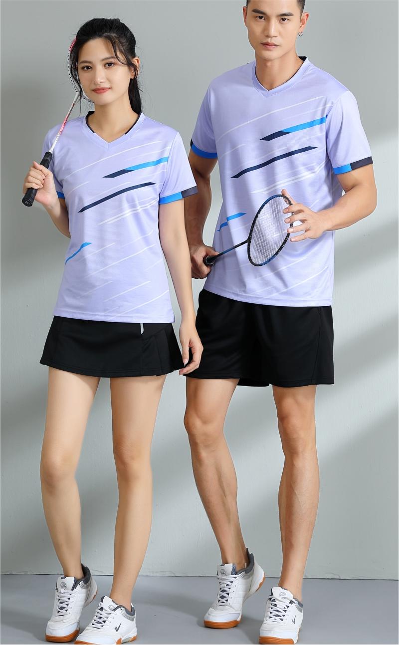 7512A men table tennis, badminton and volleyball tops, 7512B women tops