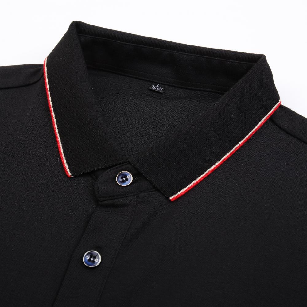 851# mulberry silk long sleeve polo shirt 40 yarn 260g