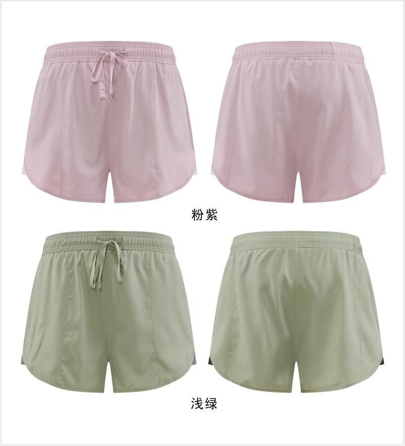 028# Women Double Layer Shorts Three Pants