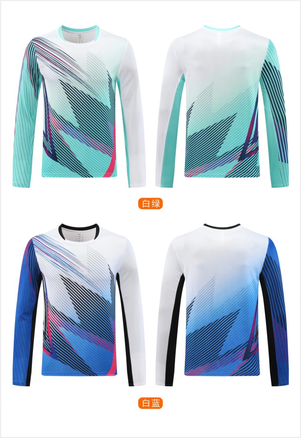 2120# Table tennis badminton volleyball long sleeve single shirt