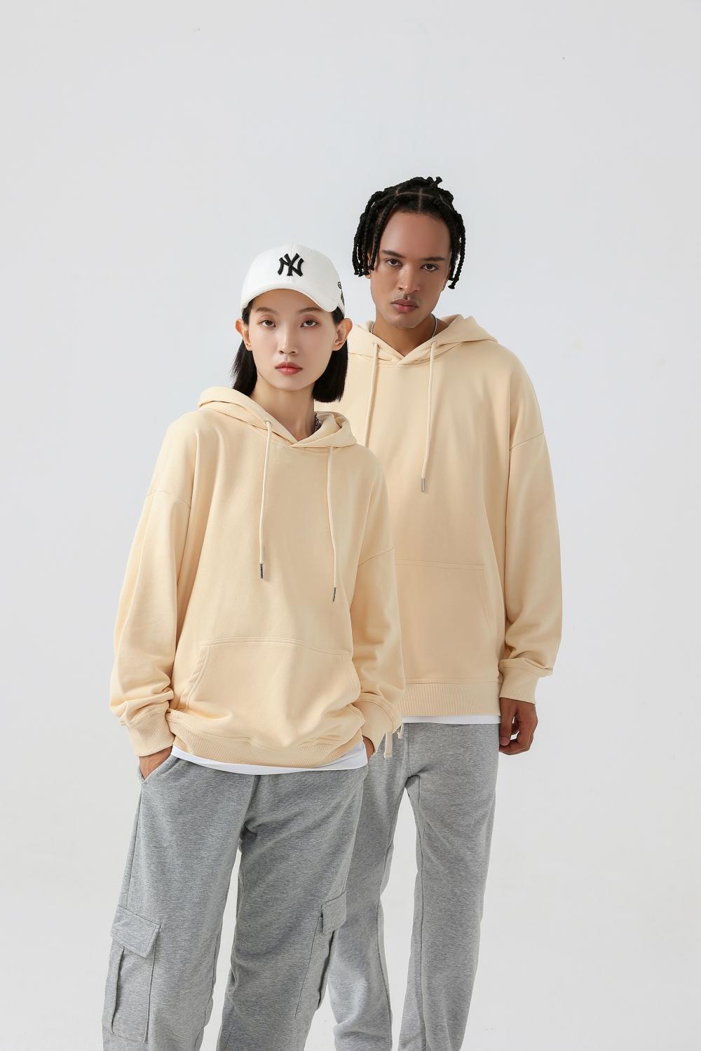 917# Large Terry Drop Shoulder Hooded Sweatshirt 350g