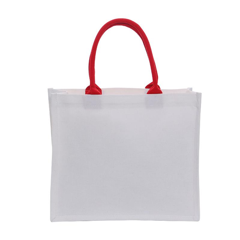 HZ023 Cultural and creative three-dimensional coated ribbon canvas bag