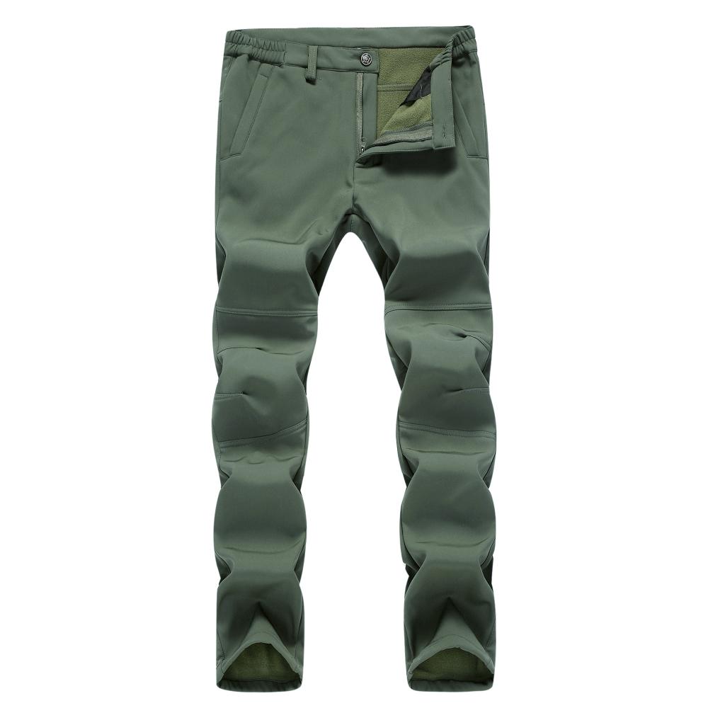 F1017 Soft Shell Plus Velvet Windproof Waterproof Warm Combat Pants Unisex