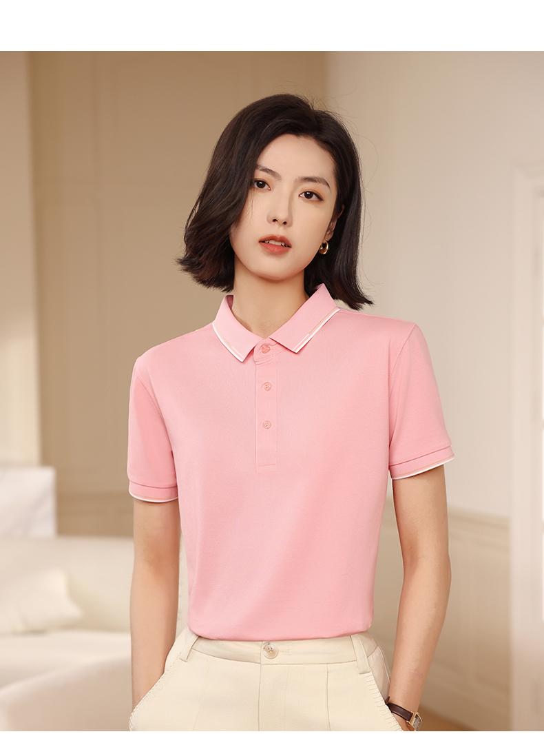 99205#Long-staple cotton lapel short sleeves