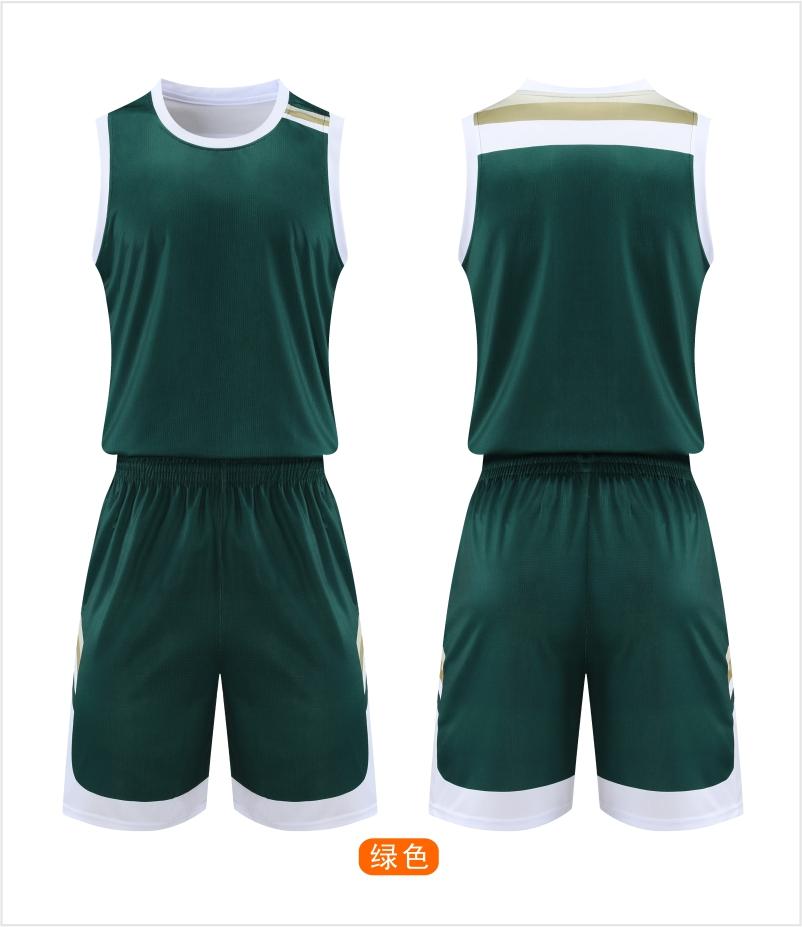 252# American basketball uniform with full body printing and double pockets