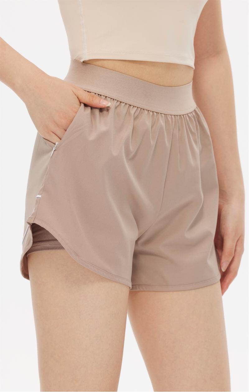 031# Women Double-layer Shorts Three-quarter Pants