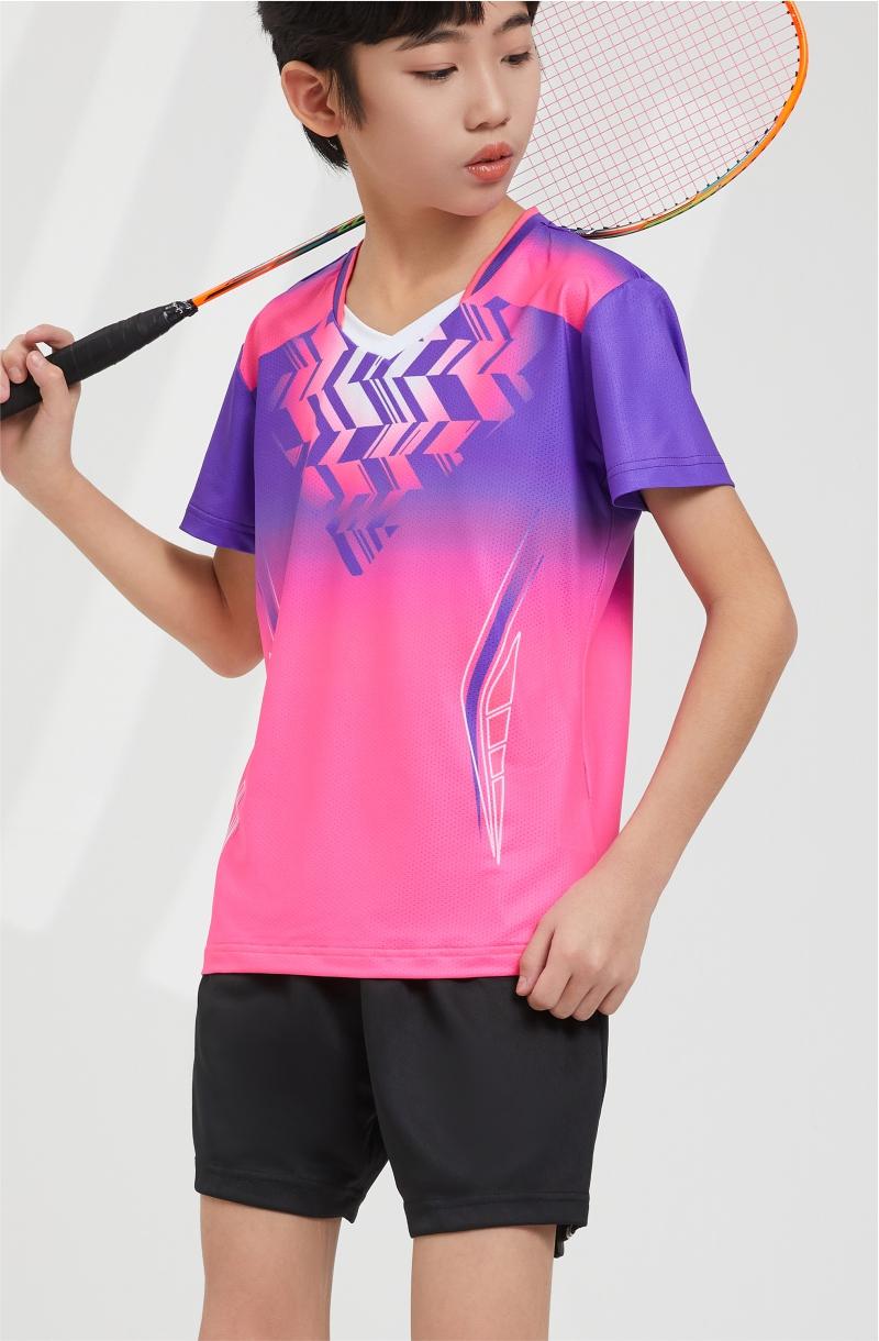 7906A men table tennis, badminton and volleyball tops, 7906B women and children clothing