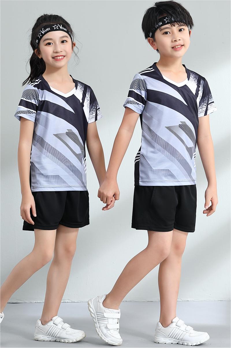 7506A men table tennis, badminton and volleyball tops, 7506B women and children clothing