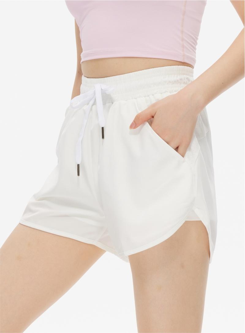 019# Women Double Layer Shorts Three Pants