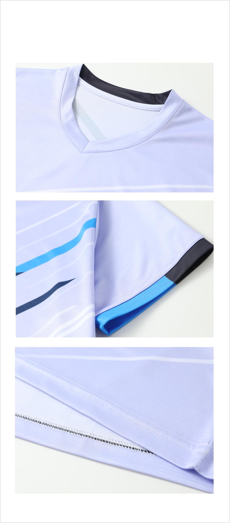 7512A men table tennis, badminton and volleyball tops, 7512B women tops