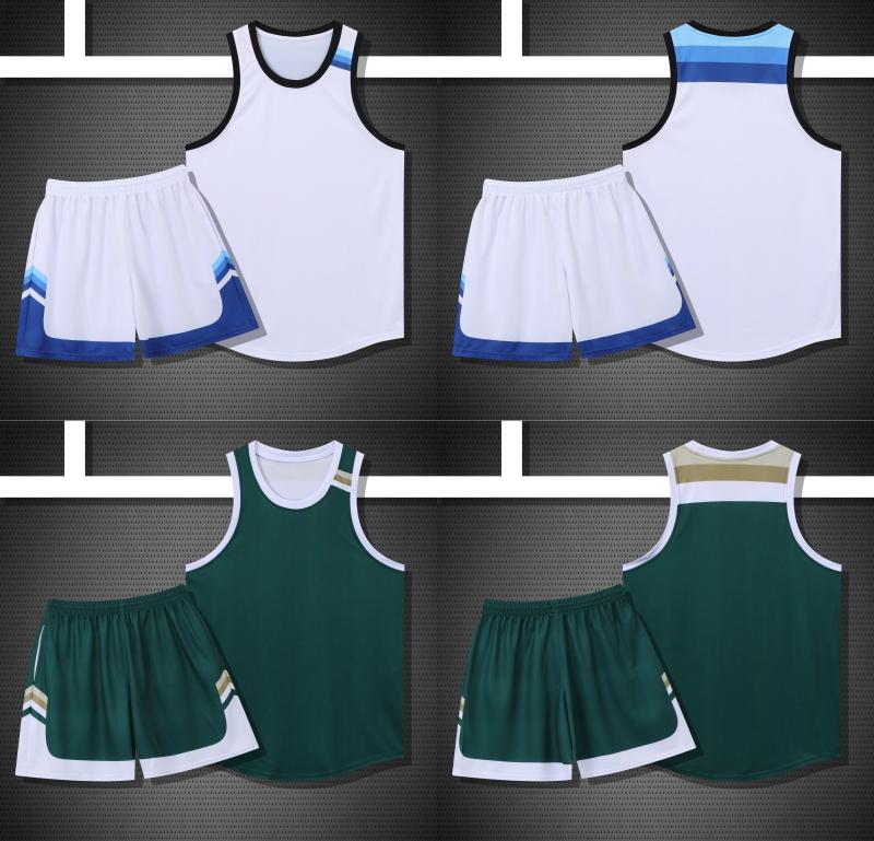 252# American basketball uniform with full body printing and double pockets