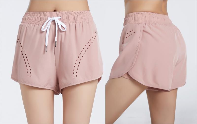 011# Women Double-layer Shorts Three-quarter Pants