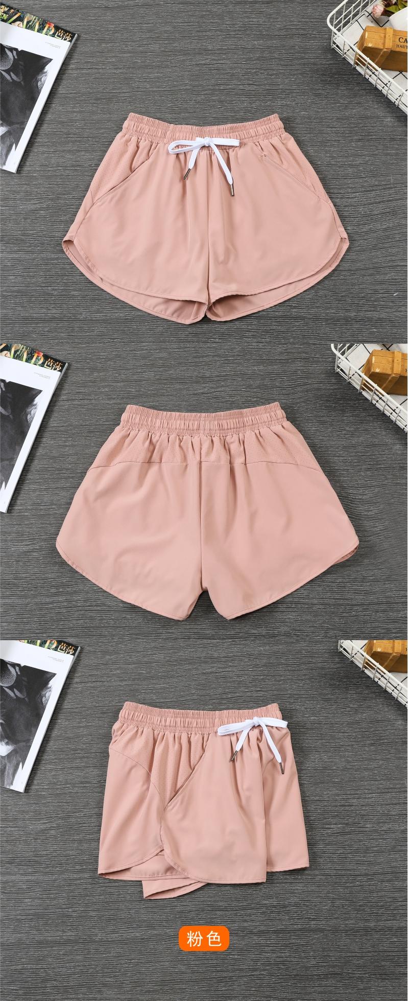 019# Women Double Layer Shorts Three Pants