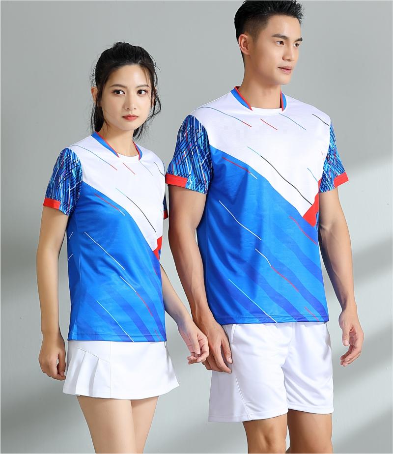 7509A men table tennis, badminton and volleyball tops, 7509B women and children clothing