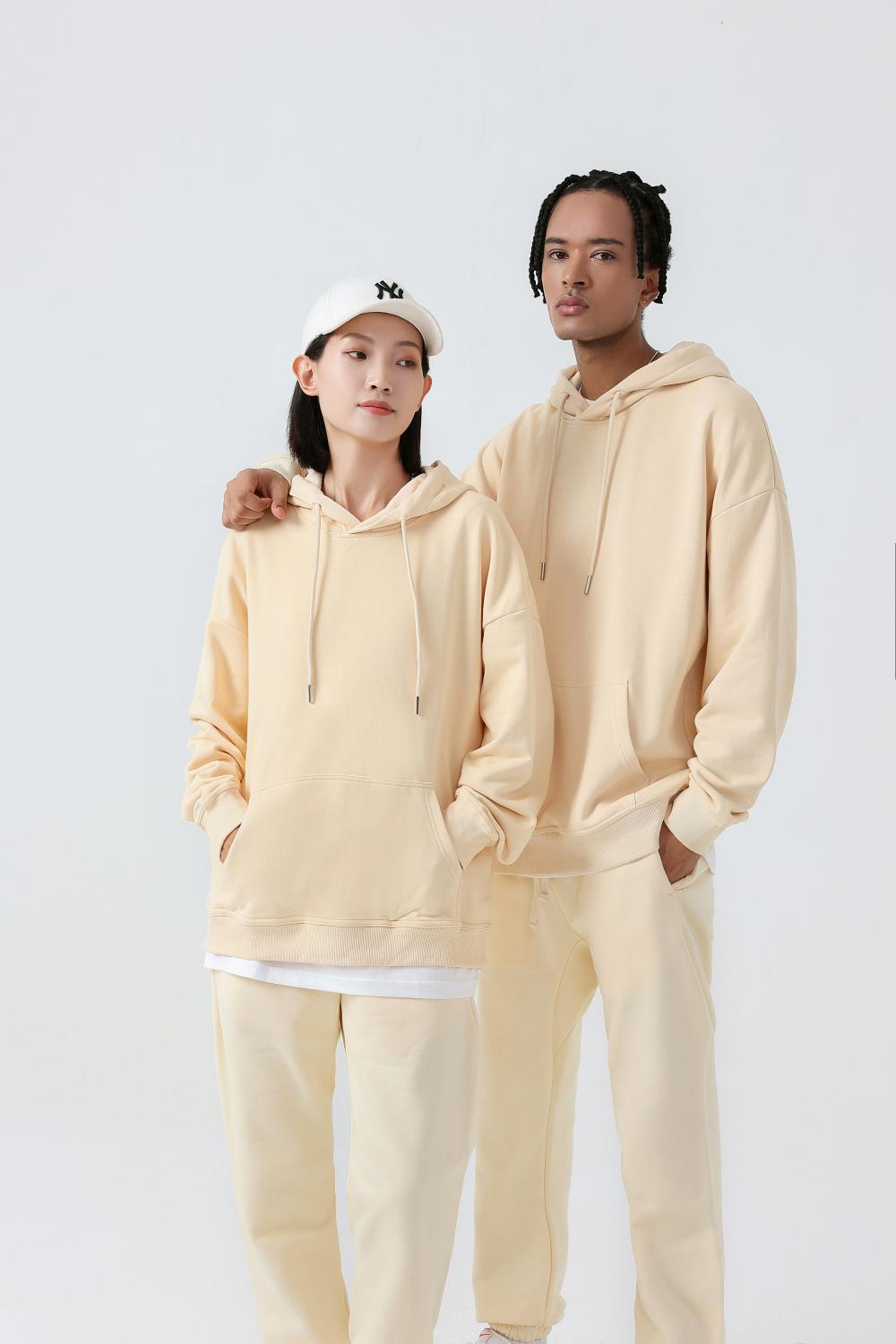 917# Large Terry Drop Shoulder Hooded Sweatshirt 350g