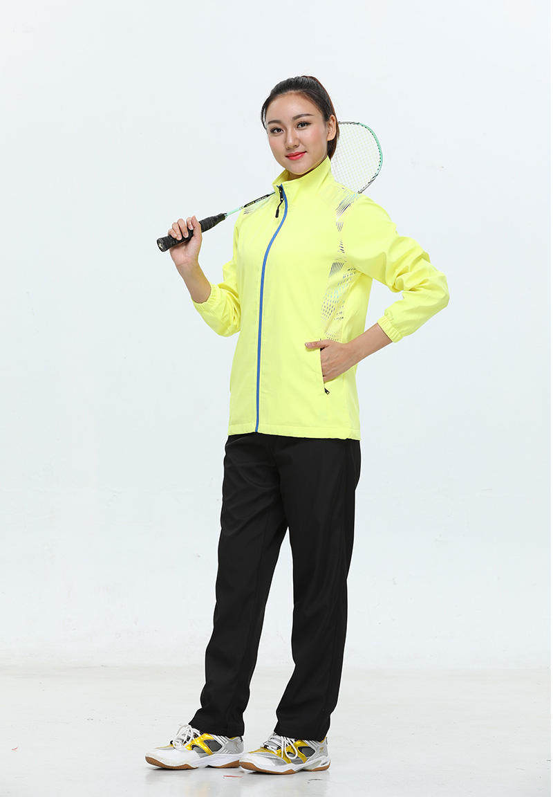 986092# top, 976292# trousers Women woven sports suit