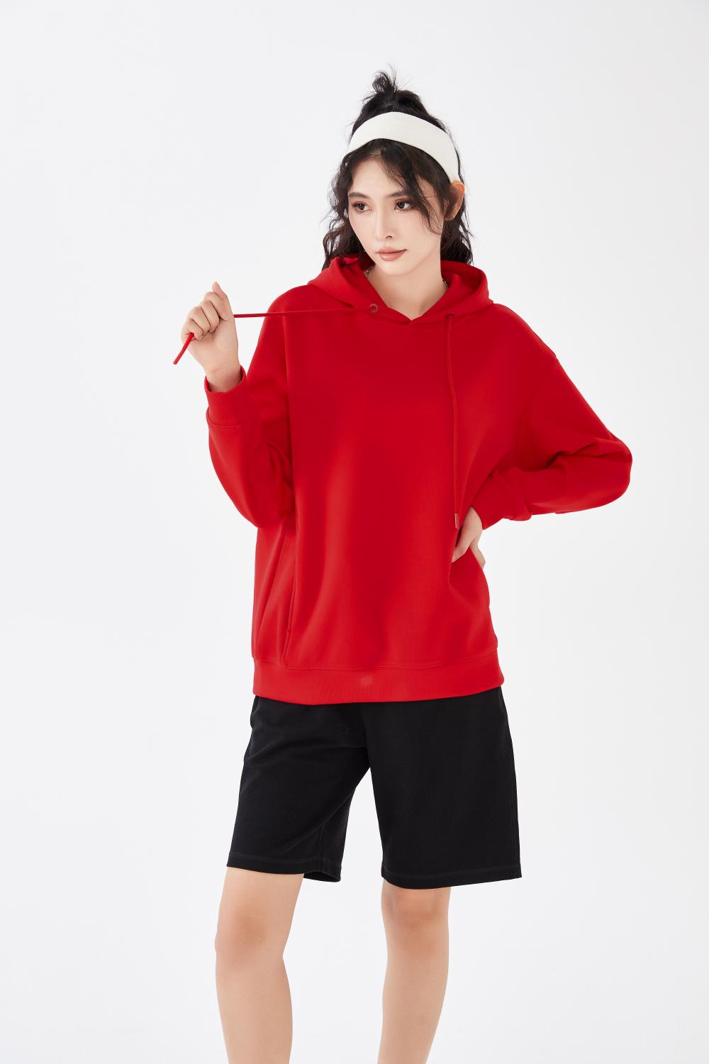 5168# Trendy brand drop shoulder pullover hoodie