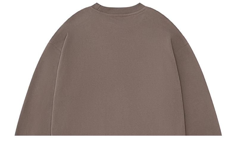 W100 380g heavy cotton carbon brushed terry loose round neck