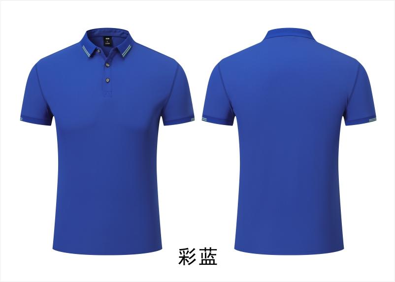 322123# Nylon pique golf interlaced lapel polo shirt