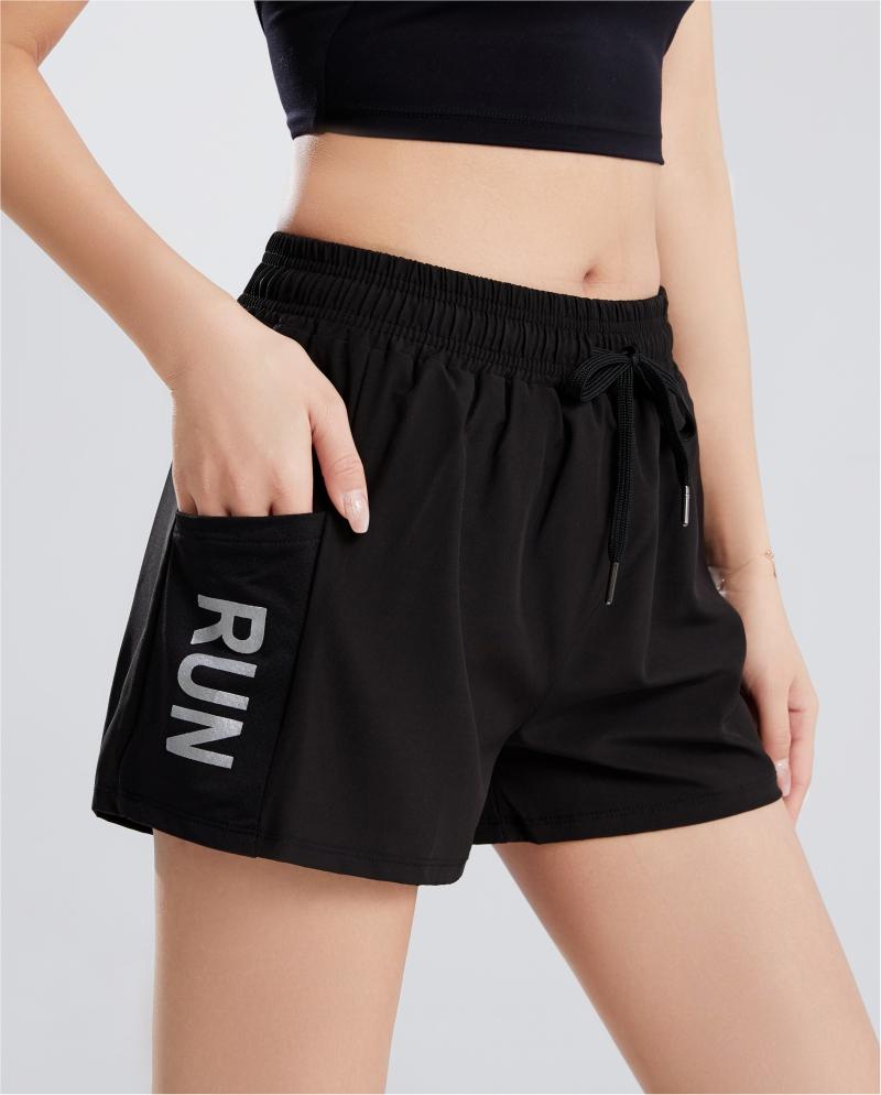 014# Women Double-layer Shorts Three-quarter Pants