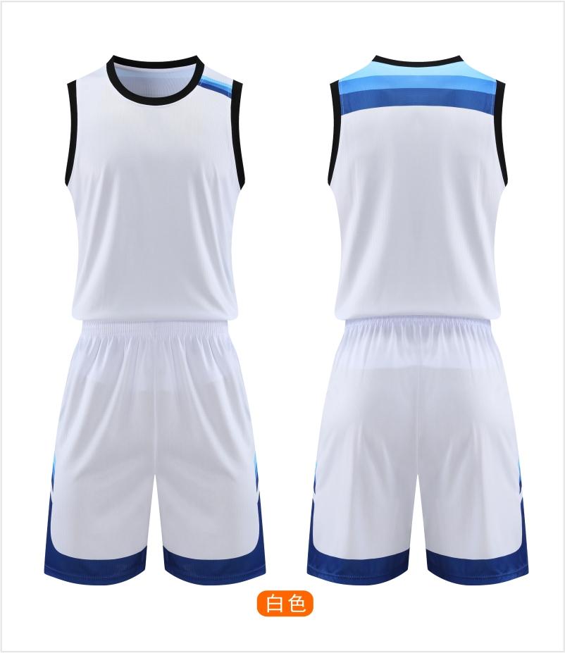 252# American basketball uniform with full body printing and double pockets