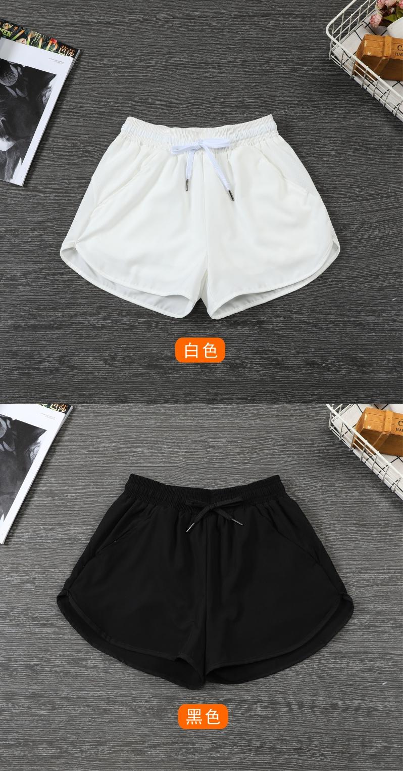 019# Women Double Layer Shorts Three Pants