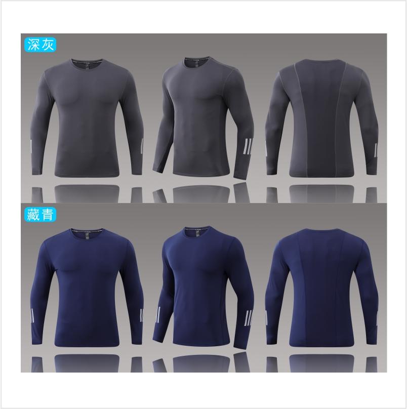 C-01# Long-sleeved fitness training T-shirt