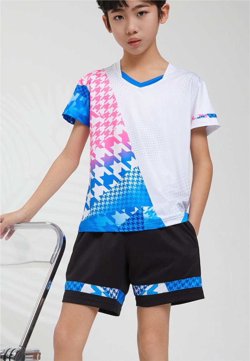 7902A men table tennis, badminton and volleyball tops, 7902B women and children clothing