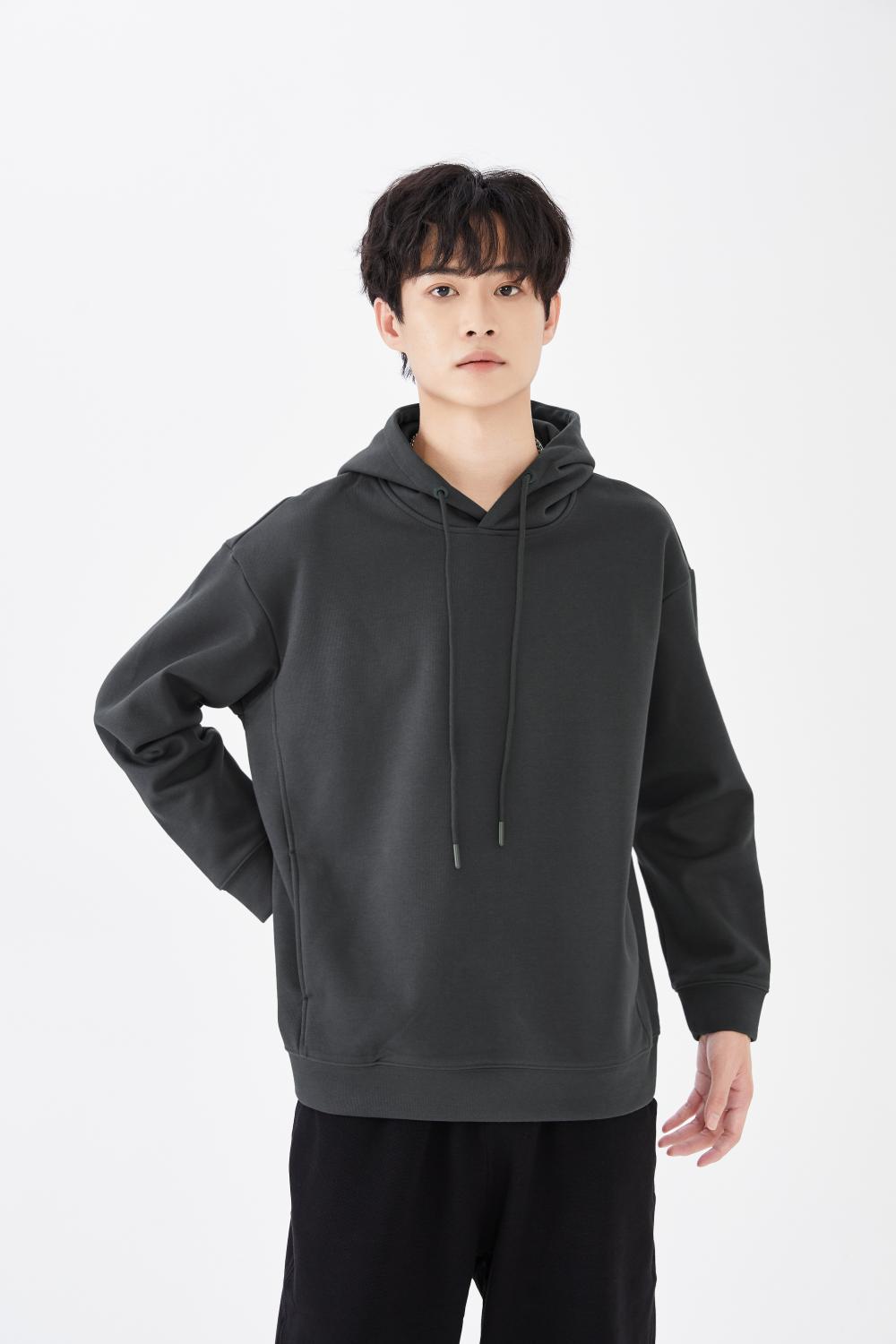 5168# Trendy brand drop shoulder pullover hoodie