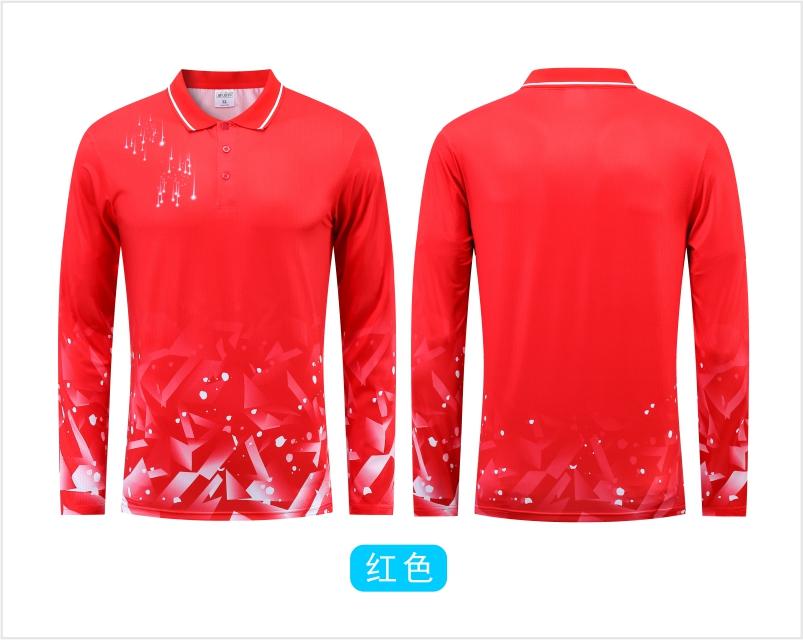 6611A long-sleeved ping-pong top for men, 6611B women and children clothing