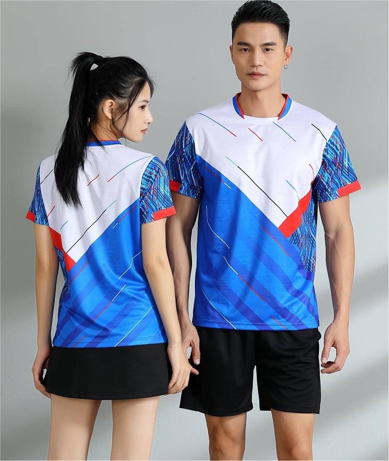 7509A men table tennis, badminton and volleyball tops, 7509B women and children clothing