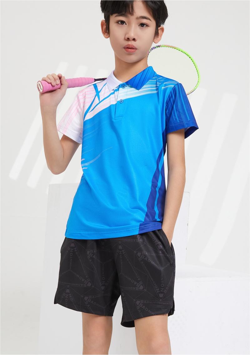 7901A men table tennis, badminton and volleyball tops, 7901B women and children clothing