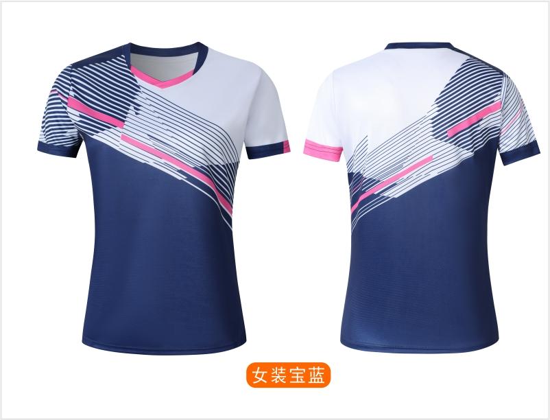 7505A men table tennis, badminton and volleyball tops, 7505B women and children clothing