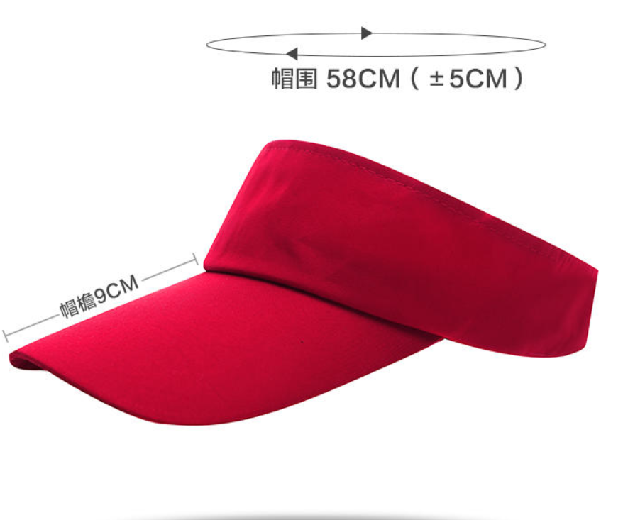 HZ105# Plain weave polyester hollow hat (Velcro)