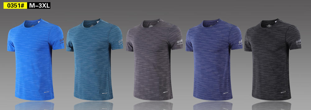 0351# New elastic sports short sleeves