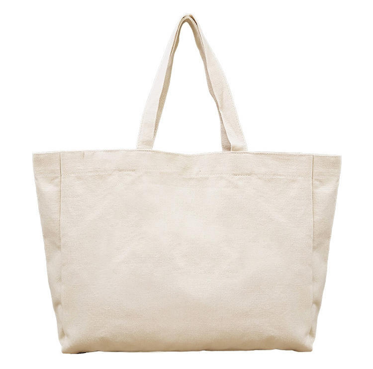 HZ09 12A Japanese style large canvas bag with bottom and side buckles