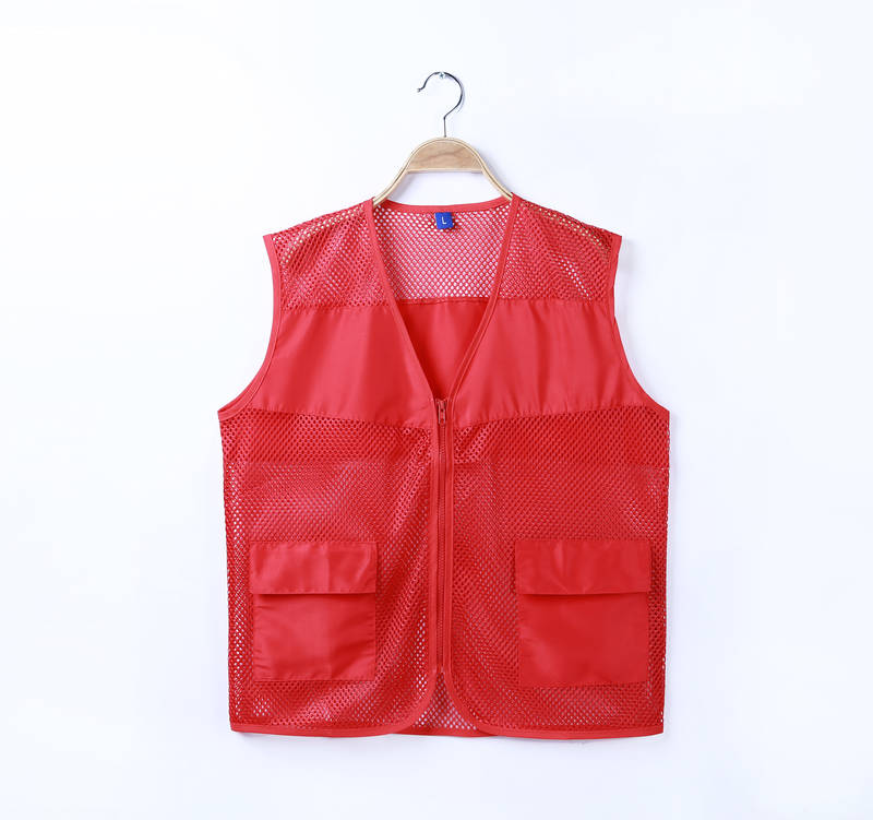 1805 peach fishing net vest with pockets