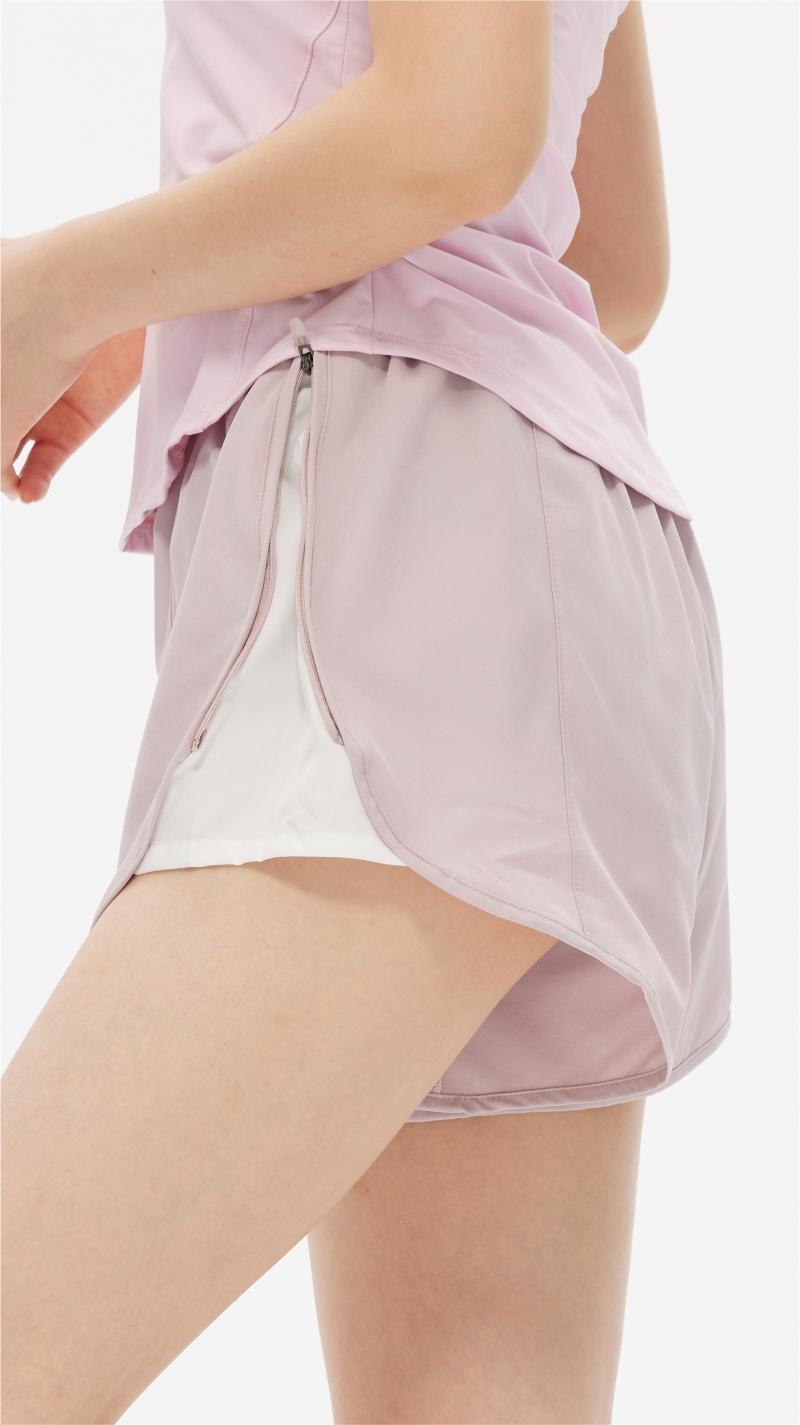 028# Women Double Layer Shorts Three Pants