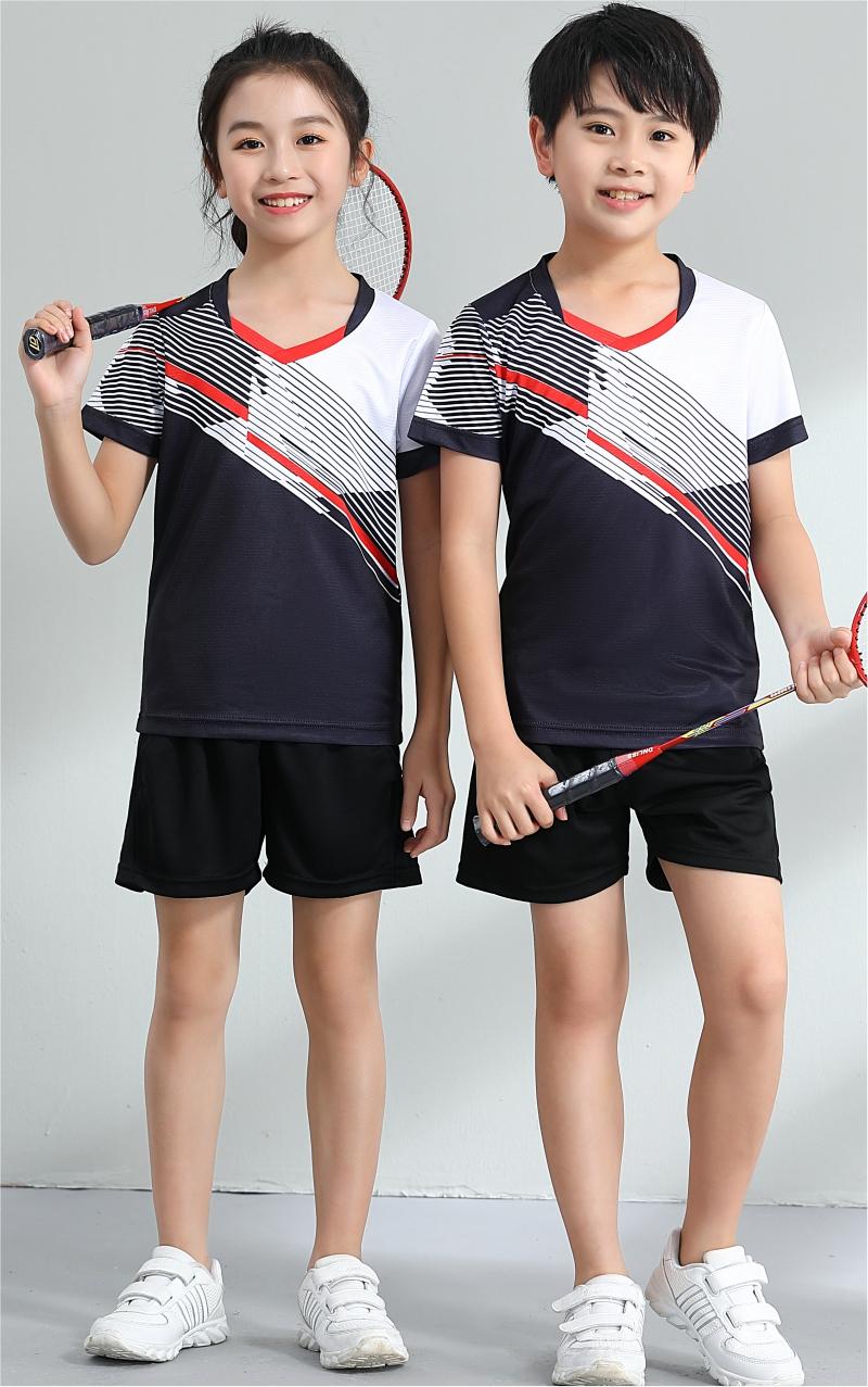 7505A men table tennis, badminton and volleyball tops, 7505B women and children clothing