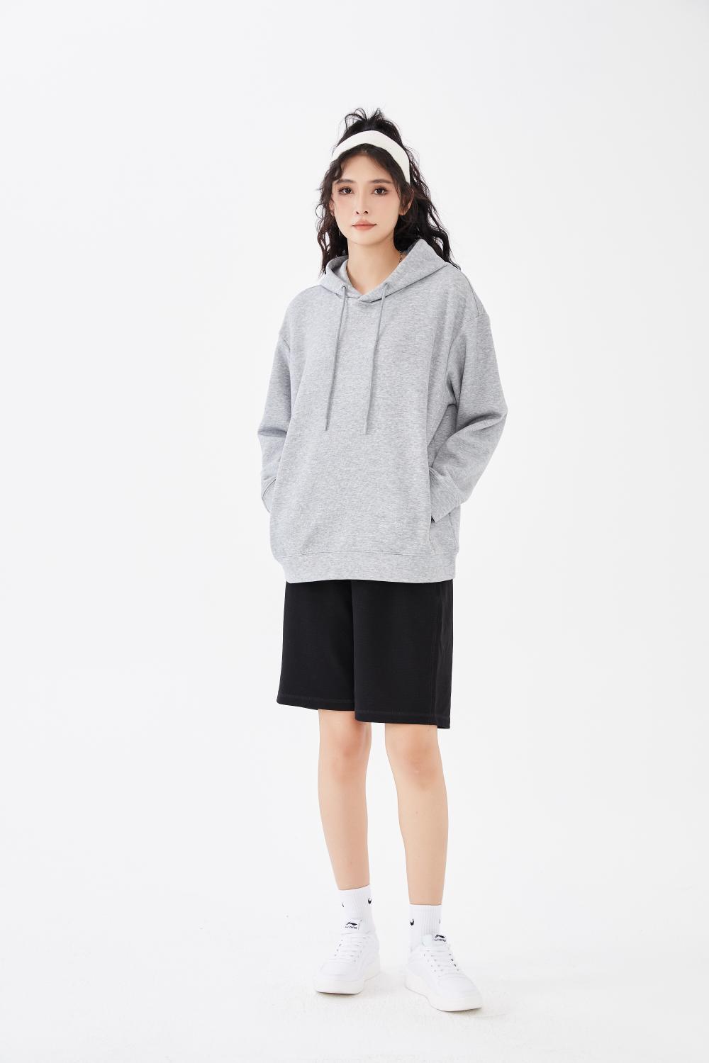 5168# Trendy brand drop shoulder pullover hoodie