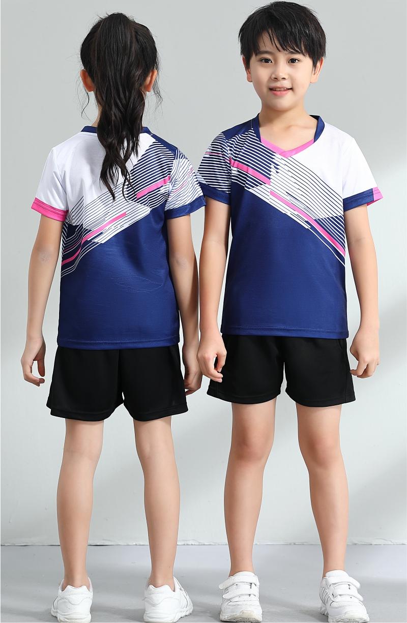 7505A men table tennis, badminton and volleyball tops, 7505B women and children clothing