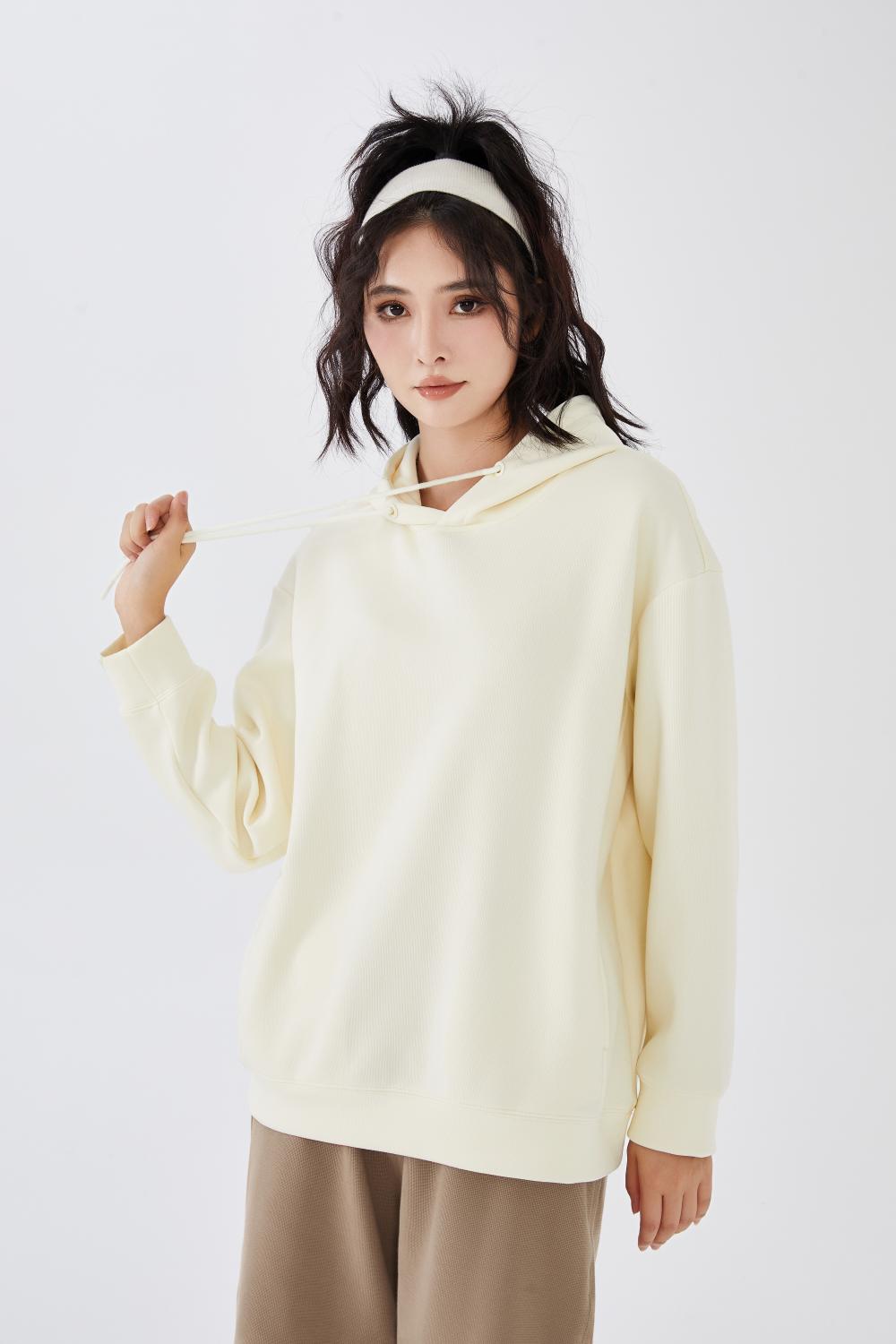 5168# Trendy brand drop shoulder pullover hoodie