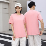 220g cotton heavyweight drop shoulder round neck short sleeve T-shirt H16-220