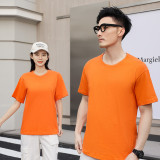 220g cotton heavyweight drop shoulder round neck short sleeve T-shirt H16-220